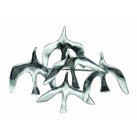 Seagull Flying Brooch