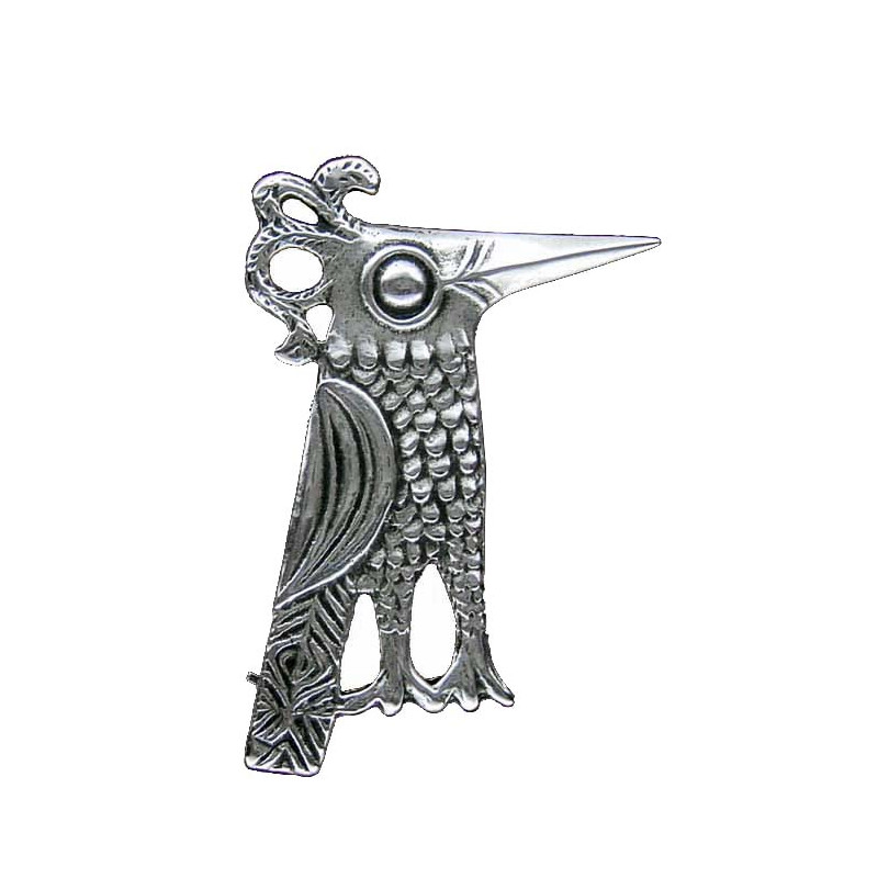 Broche Oiseau Huppé