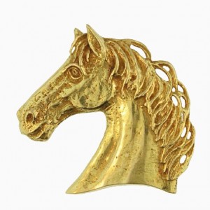 Toulhoat Horse head brooch 15g