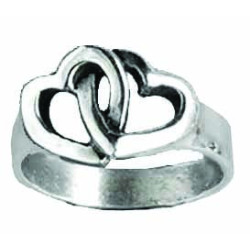 Ring with 2 Intertwined Hearts