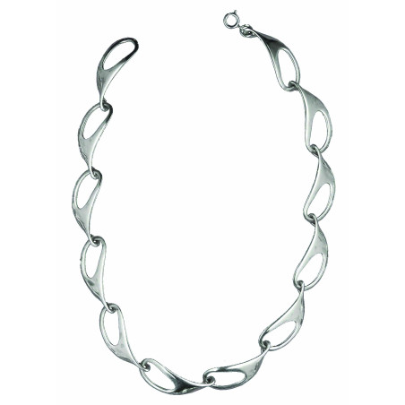 Collier Chaîne Plate 12 Elts ˜ 40 Cm