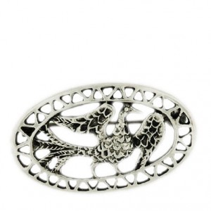 Toulhoat Oval bird brooch 4.8g