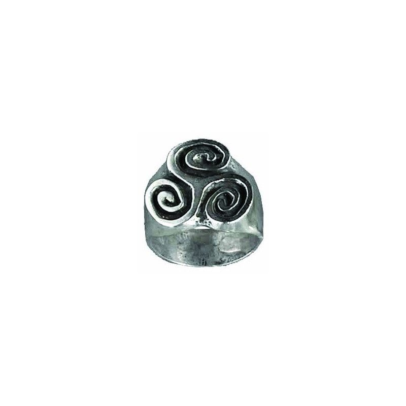 Large Closed Triskel Signet Ring