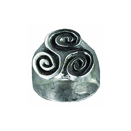 Large Closed Triskel Signet Ring