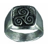Triskelion Square Signet Ring