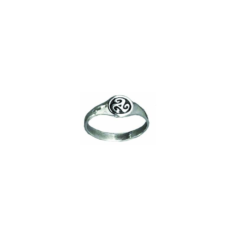 Mini Triskelion Signet Ring