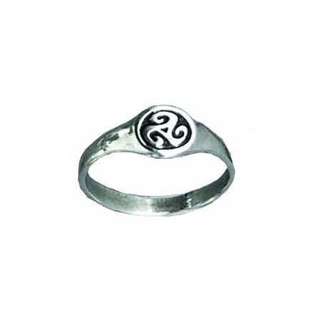 Mini Triskelion Signet Ring