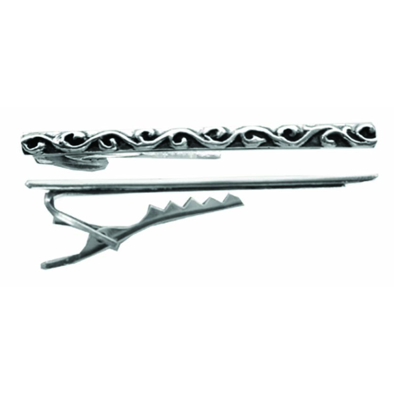 Tie Clip with Scattering Flowers