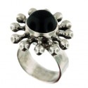 Bague marguerite onyx