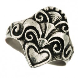 Bague celtique en argent bigouden, fabriquée en Bretagne, motif typiquement Breton