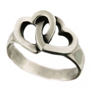 interlaced-heart ring 3.9g
