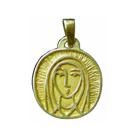 Médaille Vierge Ronde Champlevé