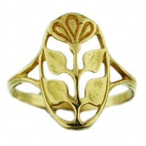 Toulhoat flower-in-medal ring 3.3g