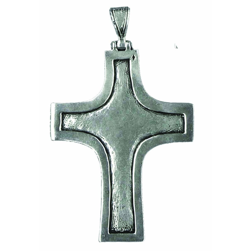 Pectoral Cross with Smooth Rim, Diamond Back