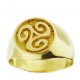 Toulhoat Triskel signet ring 9.6g