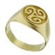 Toulhoat Triskel signet ring 9.6g