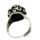 Bague Toulhoat triskel pierre agate verte