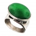 Toulhoat green agate ring 6.6g