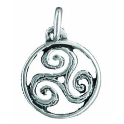 Small Circled Triskel Pendant