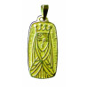 Virgin Mary medal in a rectangular, champlevé shape (Ex 39)