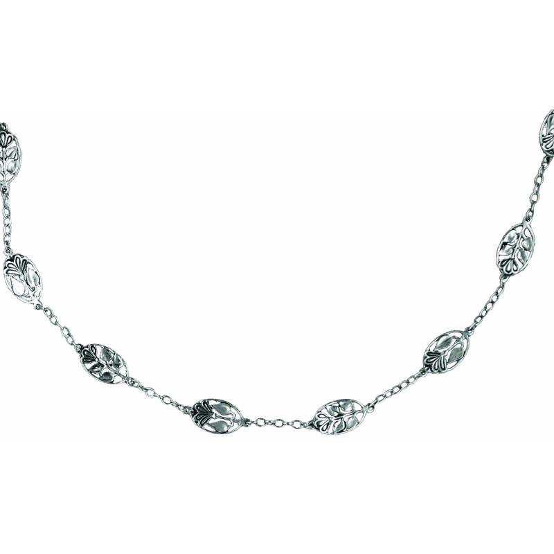 Sautoir Médaille Fleur 19 Elts