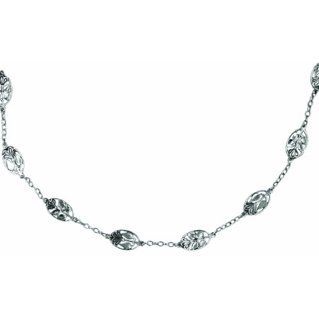 Sautoir Médaille Fleur 19 Elts