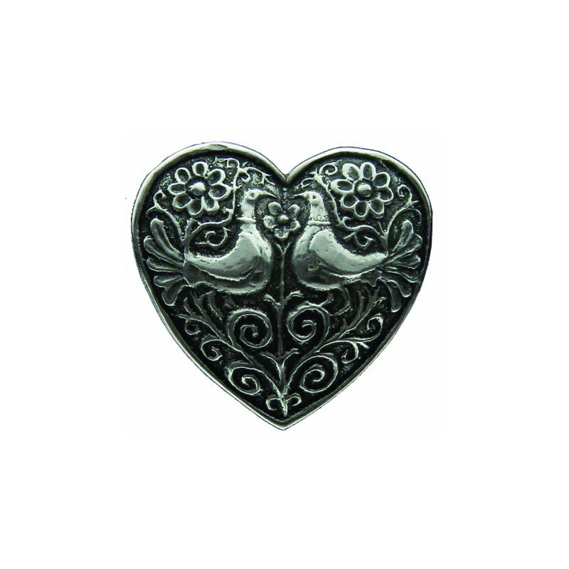 Broche Cœur 2 Oiseaux