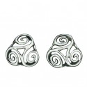 clip earrings open-worked triskel 3.1g