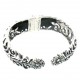 Bracelet en argent celtique aux motifs de fleurs, inspiré de la nature "clic-clac" fleur Toulhoat 