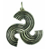 Pendentif Triskel Rayé Grand